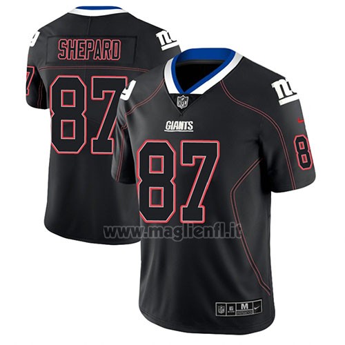 Maglia NFL Limited New York Giants Sterling Shepard Nero Color Rush 2018 Lights Out